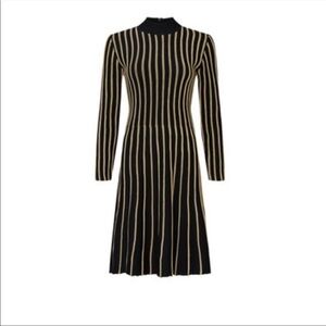 Rachel Roy Collection Vertical Ribbed Casual Knee Length Dress